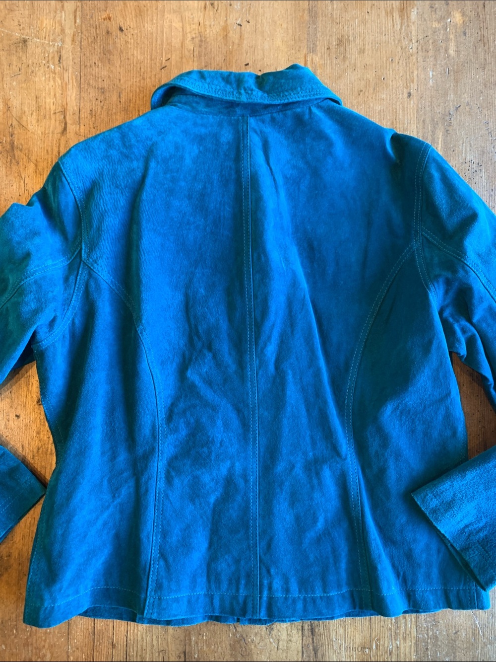Chico's Teal Suede Snap Jacket - Picture 11 of 16